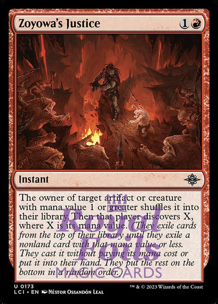 Zoyowa's Justice 4x FOIL Lost Caverns of Ixalan  MTG LCI Uncommon MINT red