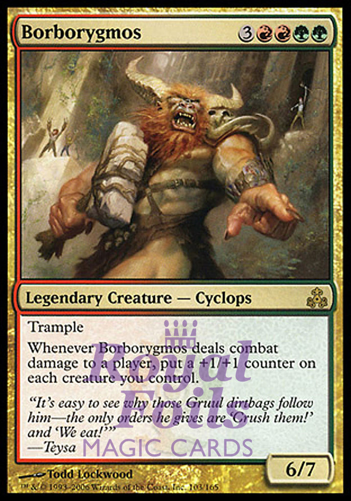 Borborygmos 1x FOIL GPT MTG Guildpact Rare MINT red green