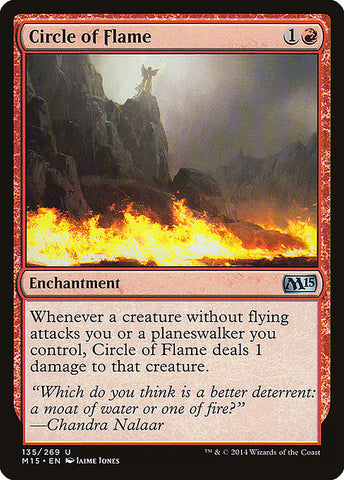 Circle of Flame 1x FOIL MTG M15 Core Set Uncommon MINT red