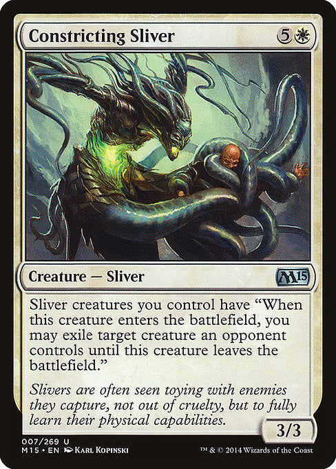 Constricting Sliver 1x FOIL MTG M15 Core Set Uncommon MINT white