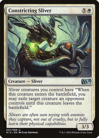 Constricting Sliver 1x FOIL MTG M15 Core Set Uncommon MINT white