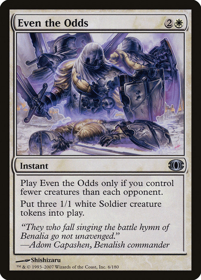 Even the Odds 2x FOIL FUT MTG Future Sight Uncommon NM+ white