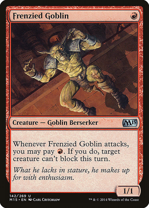 Frenzied Goblin 2x FOIL MTG M15 Core Set Uncommon MINT red