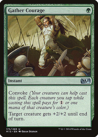 Gather Courage 2x FOIL MTG M15 Core Set Uncommon MINT green