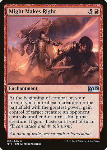 Might Makes Right 2x FOIL MTG M15 Core Set Uncommon MINT red