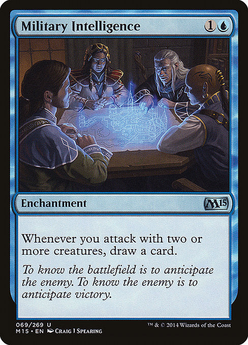 Military Intelligence 1x FOIL MTG M15 Core Set Uncommon MINT blue