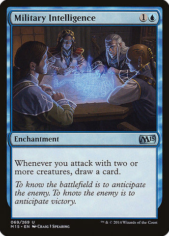 Military Intelligence 1x FOIL MTG M15 Core Set Uncommon MINT blue