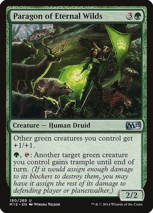 Paragon of Eternal Wilds 2x FOIL MTG M15 Core Set Uncommon MINT green