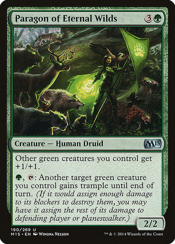 Paragon of Eternal Wilds 2x FOIL MTG M15 Core Set Uncommon MINT green