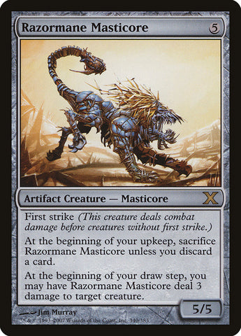 Razormane Masticore 1x FOIL MTG 10th X Tenth Edition Rare NM artifact