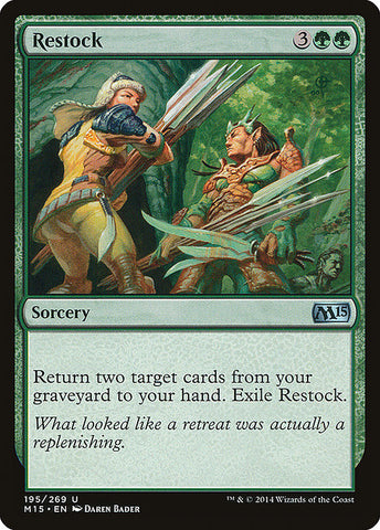 Restock 2x FOIL MTG M15 Core Set Uncommon MINT green