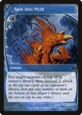 Spin into Myth 1x FOIL FUT MTG Future Sight Uncommon NM+ blue