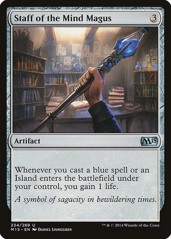 Staff of the Mind Magus 2x FOIL MTG M15 Core Set Uncommon MINT artifact