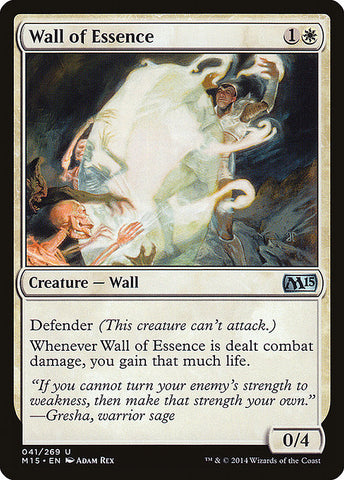 Wall of Essence 1x FOIL MTG M15 Core Set Uncommon MINT white