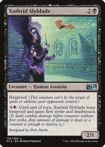 Xathrid Slyblade 2x FOIL MTG M15 Core Set Uncommon MINT black