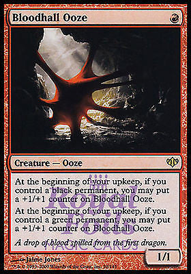 **1x FOIL Bloodhall Ooze** CON MTG Conflux Rare MINT red