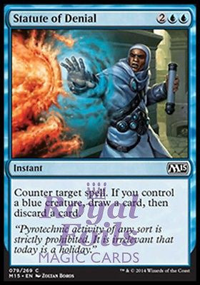 Statute of Denial 4x FOIL MTG M15 Core Set Common MINT blue
