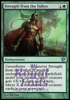 **2x FOIL Strength from the Fallen JOU MTG Journey Into Nyx Uncommon MINT green