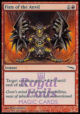 Fists of the Anvil 2x FOIL MDN MTG Mirrodin Common MINT red