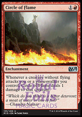 **1x FOIL Circle of Flame** MTG M15 Core Set Uncommon MINT red enchantment