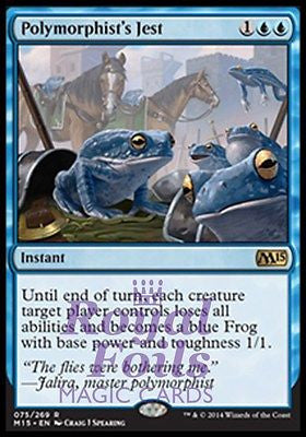 **1x FOIL Polymorphist's Jest** MTG M15 Core Set Rare MINT blue instant