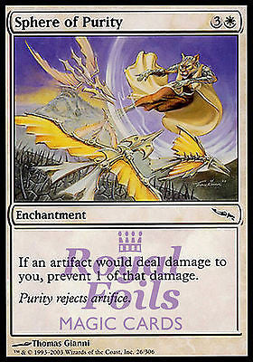 Sphere of Purity 4x FOIL MDN MTG Mirrodin Common MINT white