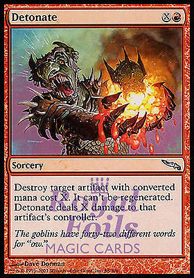 Detonate 2x FOIL FOIL MDN MTG Mirrodin Uncommon MINT red