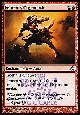 **4x FOIL Fencer's Magemark** GPT MTG Guildpact Common MINT red