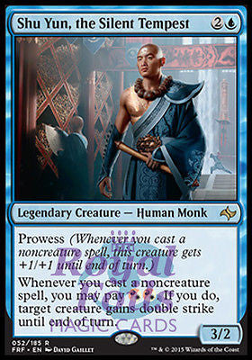 **1x FOIL Shu Yun the Silent Tempest** FRF MTG Fate Reforged Rare MINT blue