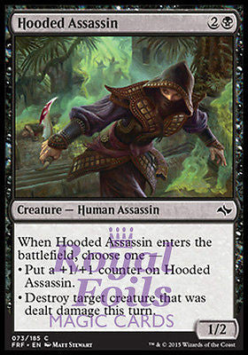 **4x FOIL Hooded Assassin** FRF MTG Fate Reforged Common MINT black
