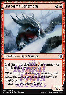 Qal Sisma Behemoth 2x FOIL DTK MTG Dragons of Tarkir Uncommon MINT green