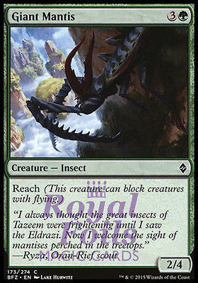 Giant Mantis 4x FOIL BFZ MTG Battle for Zendikar Common MINT green