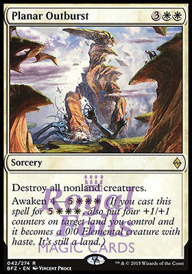 Planar Outburst 2x FOIL BFZ MTG Battle for Zendikar Rare MINT white