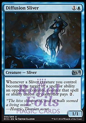 **1x FOIL Diffusion Sliver** MTG M15 Core Set Uncommon MINT blue