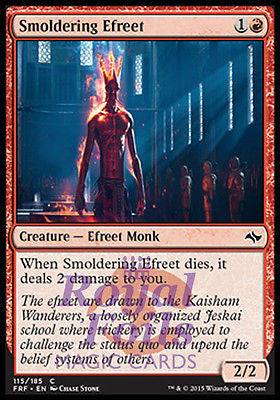**4x FOIL Smoldering Efreet** FRF MTG Fate Reforged Common MINT red