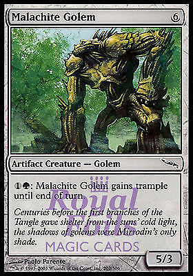 Malachite Golem 4x FOIL MDN MTG Mirrodin Common MINT artifact