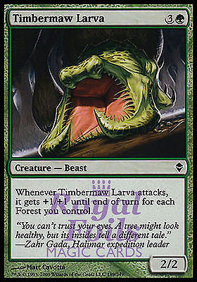 Timbermaw Larva 4x FOIL ZEN MTG Zendikar Common MINT green