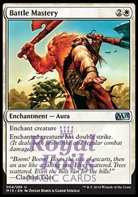 **2x FOIL Battle Mastery** MTG M15 Core Set Uncommon MINT white enchantment aura