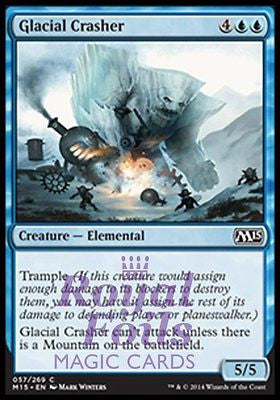 **4x FOIL Glacial Crasher** MTG M15 Core Set Common MINT blue elemental