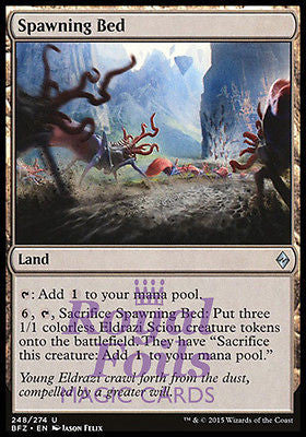 Spawning Bed 2x FOIL BFZ MTG Battle for Zendikar Uncommon MINT land