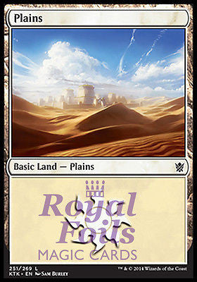 Plains #251 4x FOIL MTG KTK Khans of Tarkir Basic Land MINT white