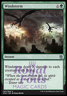 Windstorm 2x FOIL MTG KTK Khans of Tarkir Uncommon MINT green