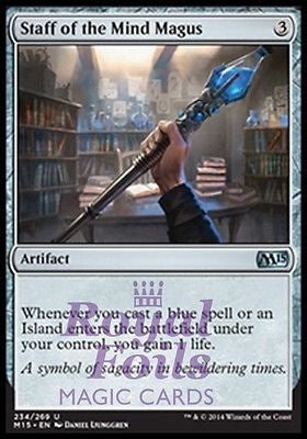 Staff of the Mind Magus 2x FOIL MTG M15 Core Set Uncommon MINT artifact