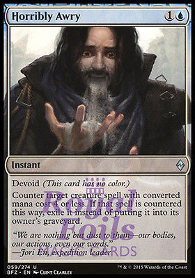Horribly Awry 2x FOIL BFZ MTG Battle for Zendikar Uncommon MINT blue