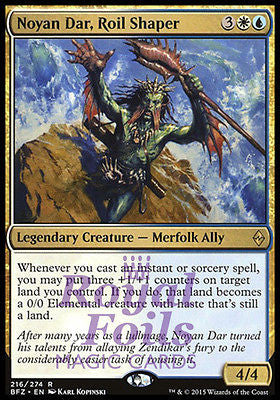 Noyan Dar Roil Shaper 2x FOIL BFZ MTG Battle for Zendikar Rare MINT white blue
