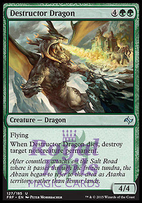 Destructor Dragon 1x FOIL FRF MTG Fate Reforged Uncommon MINT green