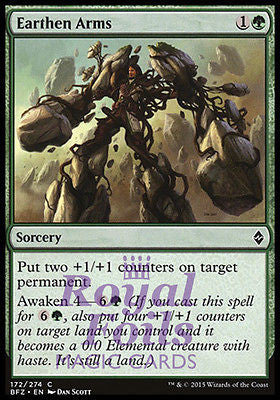 **4x FOIL Earthen Arms** BFZ MTG Battle for Zendikar Common MINT green