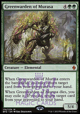 Greenwarden of Murasa 1x FOIL BFZ MTG Battle for Zendikar Mythic MINT green