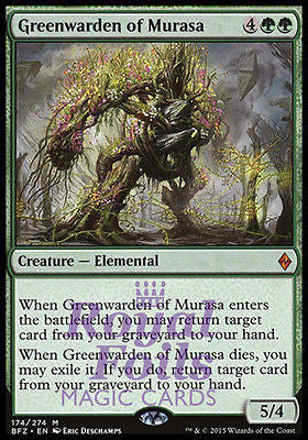 **1x FOIL Greenwarden of Murasa** BFZ MTG Battle for Zendikar Mythic MINT green
