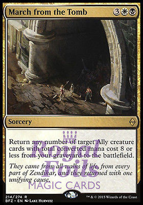 March from the Tomb 2x FOIL BFZ MTG Battle for Zendikar Rare MINT white black